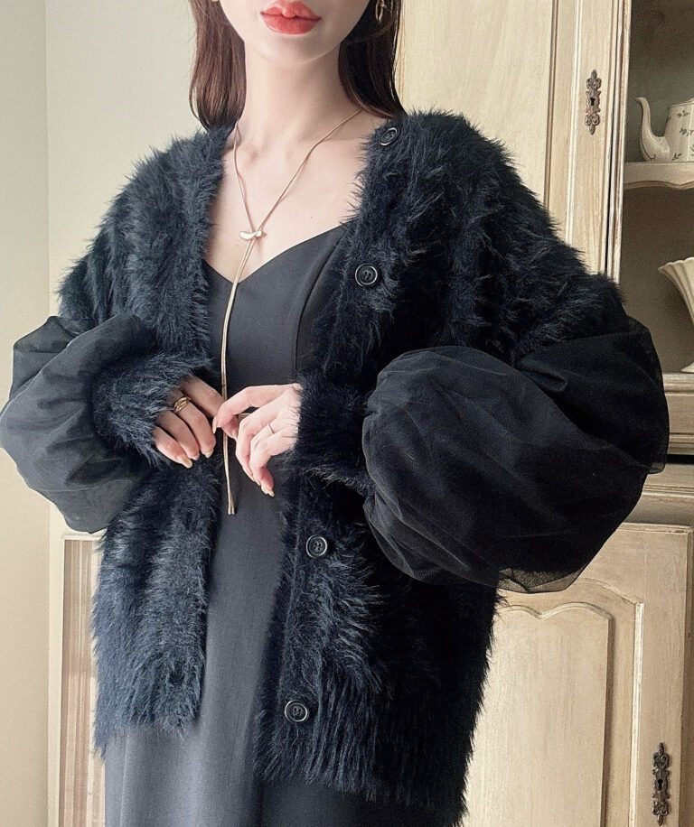 MELT THE LADY ベーシックシャギーカーディガン