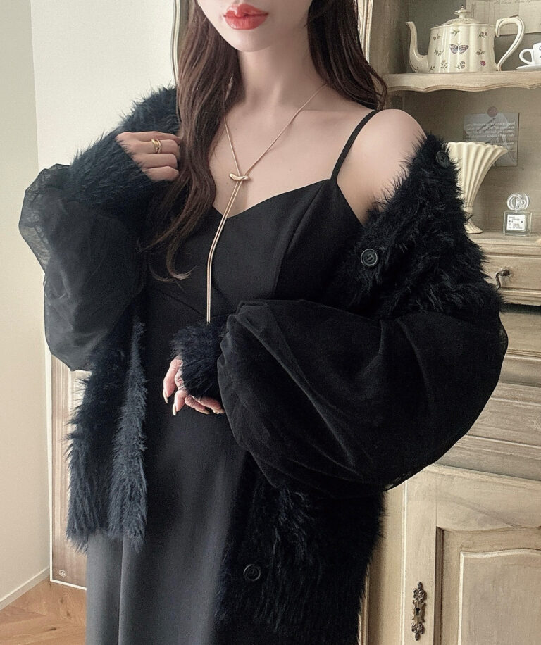 シャギーニットチュールカーディガン | Meiru(メイル)｜公式LOOKBOOK